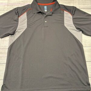Men's PGA Tour Polo Style Airflux Golf Shirt size XL gray/orange